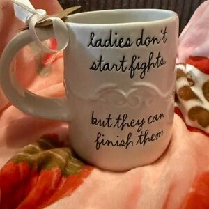 Rae Dunn x Disney “ladies don’t start fights, but they can finish them” NWT